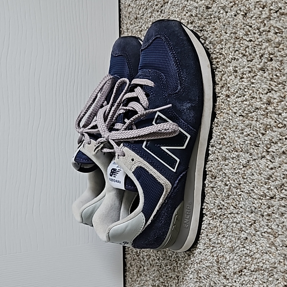 New Balance Navy Blue 574 core sneakers